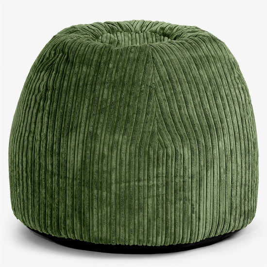 Ergonomic Office Pouf Chair - Cord Forest Green 01