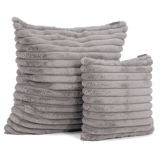 Extra Large Scatter Cushion Cover 70 x 70cm - Ultra Plush Cord Grey 02