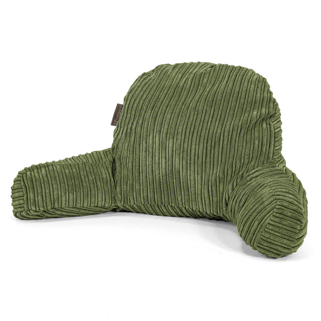 High Back Support Cuddle Cushion - Cord Forest Green 01