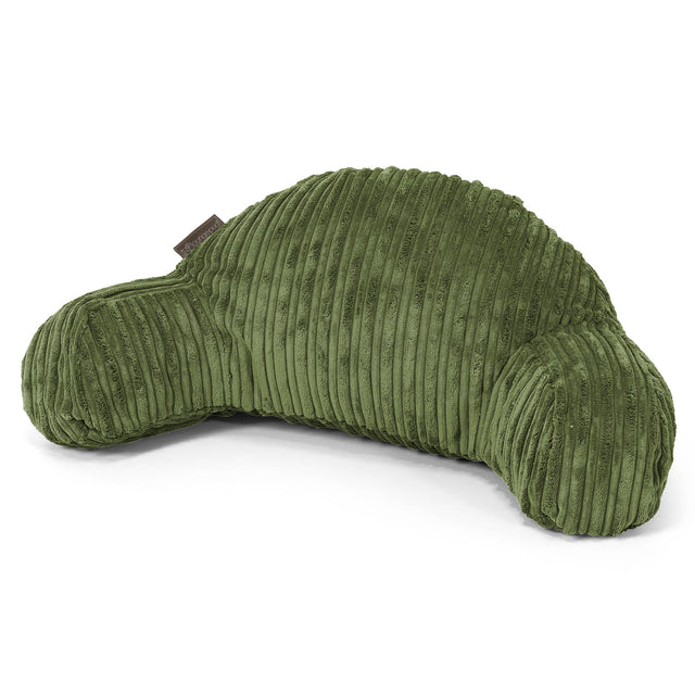 Children's High Back Support Cuddle Cushion - Cord Forest Green 01
