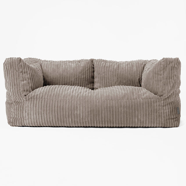 The 2 Seater Albert Sofa Bean Bag - Cord Dovetail Grey 01