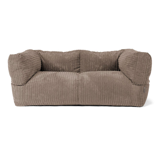 The 2 Seater Albert Sofa Bean Bag - Cord Dovetail Grey 01