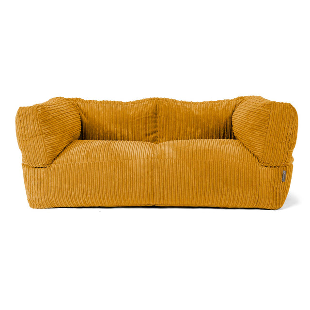 The 2 Seater Albert Sofa Bean Bag - Cord Golden Honey 01