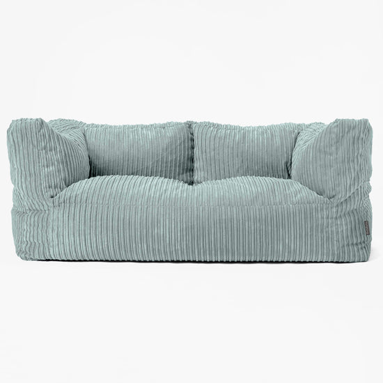 The 2 Seater Albert Sofa Bean Bag - Cord Mint Green 01