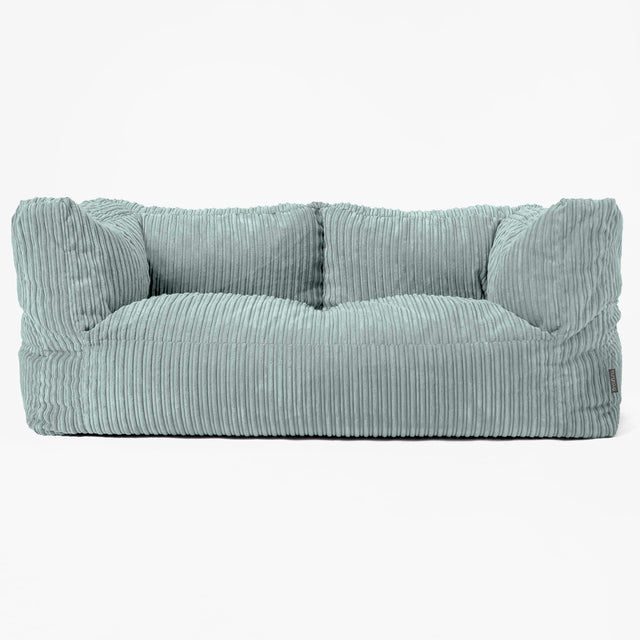 The 2 Seater Albert Sofa Bean Bag - Cord Mint Green 01