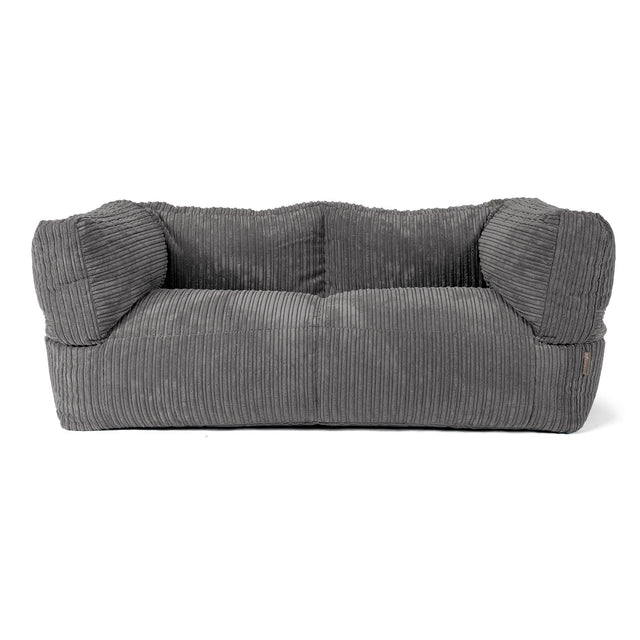 The 2 Seater Albert Sofa Bean Bag - Cord Slate Grey 01