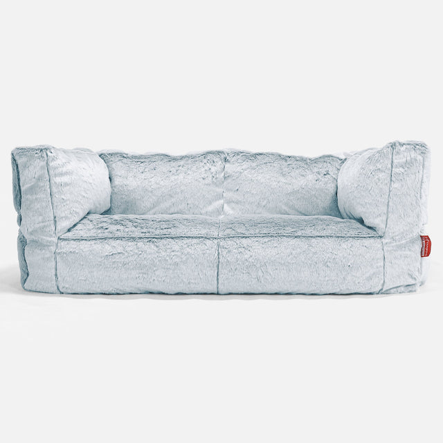 The 2 Seater Albert Sofa Bean Bag Replacement Cover - Fluffy Faux Fur Rabbit 01