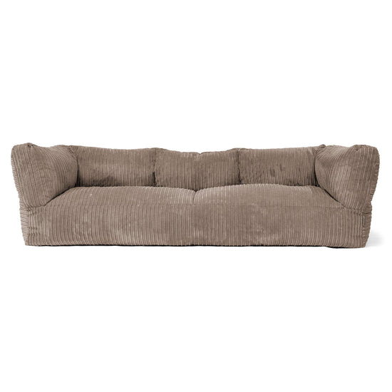 The 3 Seater Albert Sofa Bean Bag - Cord Dovetail Grey 01