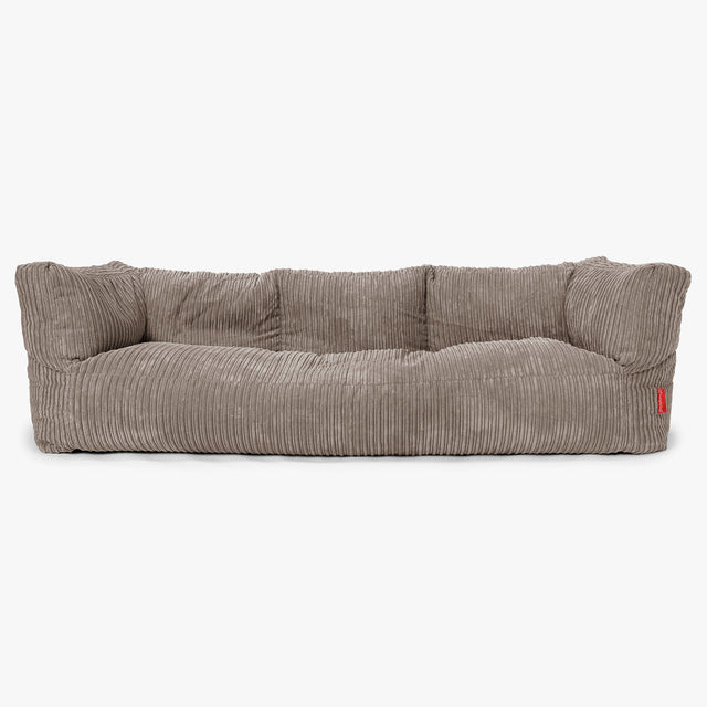 The 3 Seater Albert Sofa Bean Bag - Cord Dovetail Grey 01