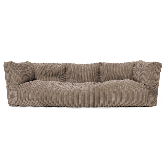 The 3 Seater Albert Sofa Bean Bag - Cord Dovetail Grey 01