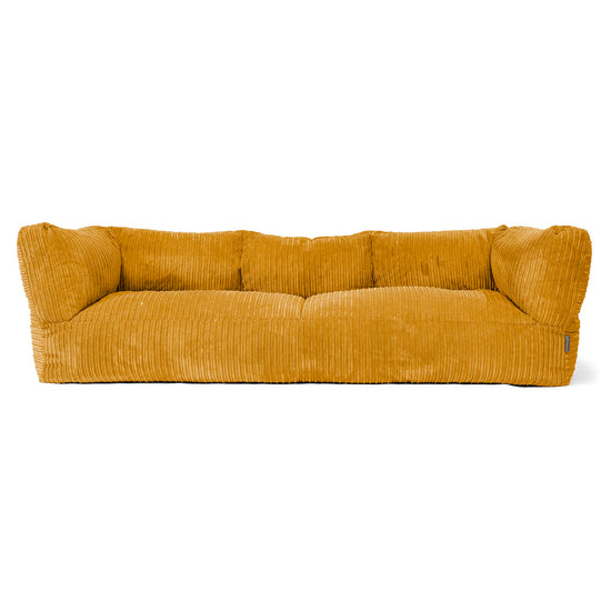 The 3 Seater Albert Sofa Bean Bag - Cord Golden Honey 01