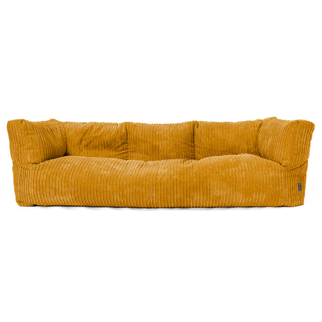 The 3 Seater Albert Sofa Bean Bag - Cord Golden Honey 01