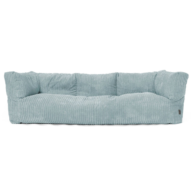 The 3 Seater Albert Sofa Bean Bag - Cord Mint Green 01
