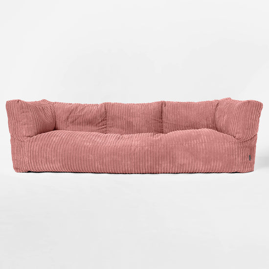 The 3 Seater Albert Sofa Bean Bag - Cord Peach 01