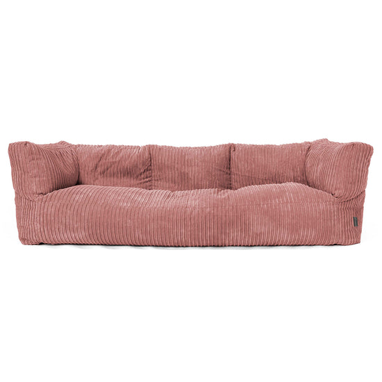 The 3 Seater Albert Sofa Bean Bag - Cord Peach 01