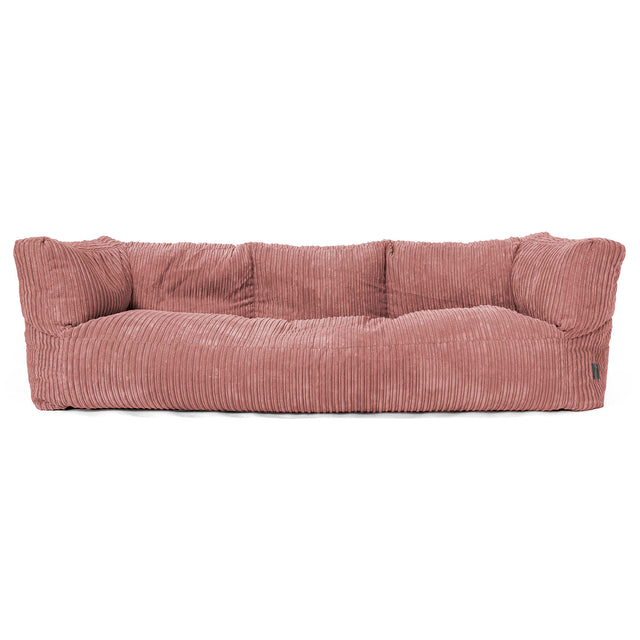 The 3 Seater Albert Sofa Bean Bag - Cord Peach 01