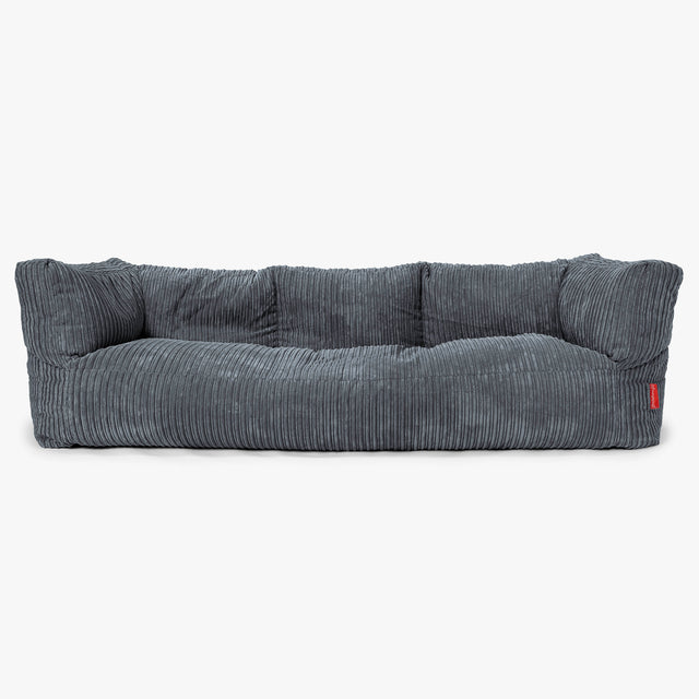 The 3 Seater Albert Sofa Bean Bag - Cord Slate Grey 01