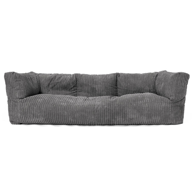 The 3 Seater Albert Sofa Bean Bag - Cord Slate Grey 01