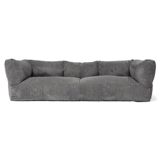 The 3 Seater Albert Sofa Bean Bag - Cord Slate Grey 01