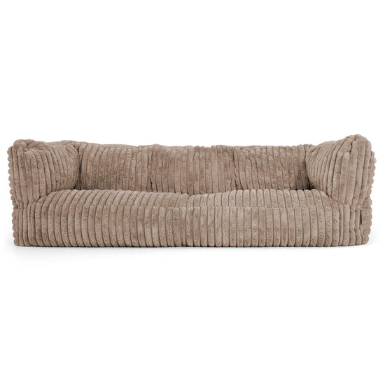 The 3 Seater Albert Sofa Bean Bag - Ultra Plush Cord Minky 01