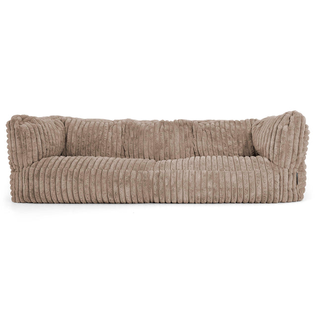 The 3 Seater Albert Sofa Bean Bag - Ultra Plush Cord Minky 01