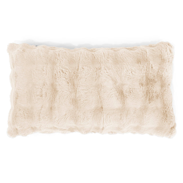 XL Rectangular Support Cushion Cover 40 x 70cm - Bubble Faux Fur Cream 01