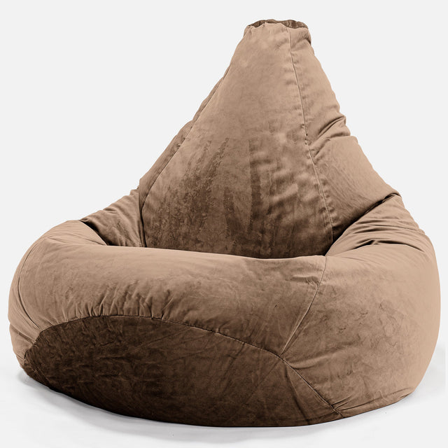 Highback Bean Bag Chair Replacement Cover - Velvet 01