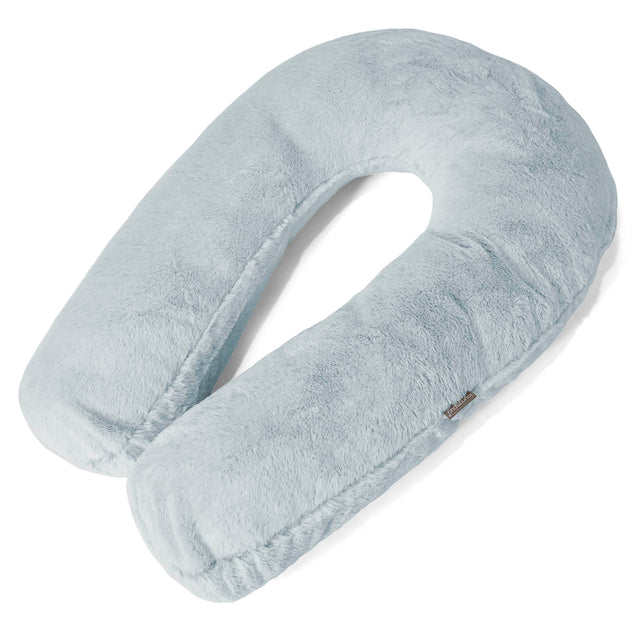 Hug Pillow - Fluffy Faux Fur Rabbit Dusty Blue 01