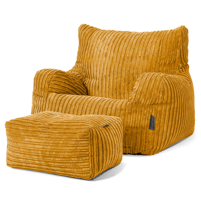 Josephine Bean Bag Armchair - Cord Golden Honey 02