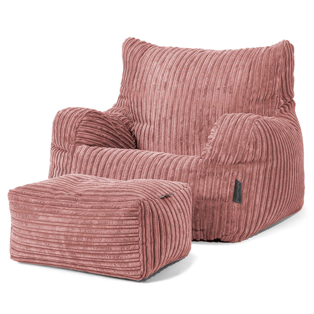Josephine Bean Bag Armchair - Cord Peach 02