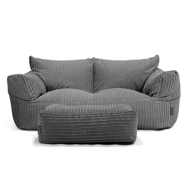 Josephine Sofa Bean Bag - Cord Slate Grey 01