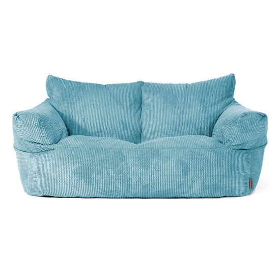Josephine Sofa Bean Bag - Waffle Cord Aegean Blue 01