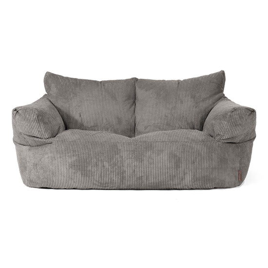 Josephine Sofa Bean Bag - Waffle Cord Charcoal Grey 01