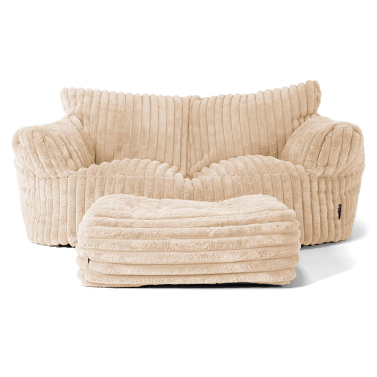 Josephine Sofa Bean Bag - Ultra Plush Cord Cream 02