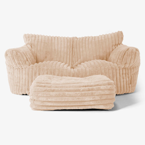 Josephine Sofa Bean Bag - Ultra Plush Cord Peach 02