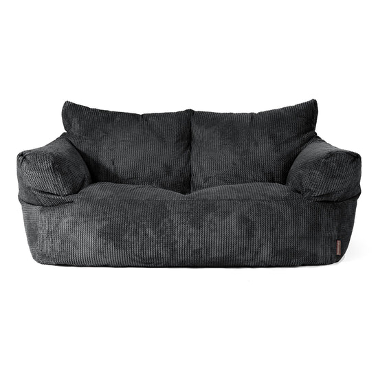 Josephine Sofa Bean Bag - Waffle Cord Black 01