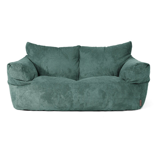Josephine Sofa Bean Bag - Waffle Cord Emerald Green 01