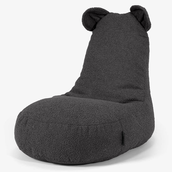 Childs Animal Chair Bear - Boucle Graphite 01