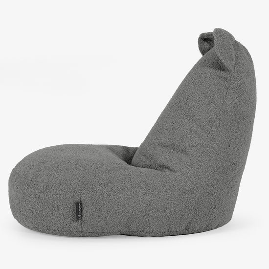 Childs Animal Chair Bear - Boucle Mid Grey 02