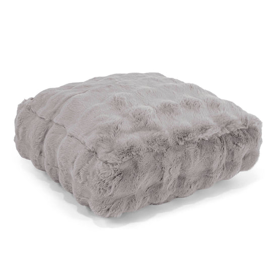 Large Floor Cushion - Bubble Faux Fur Grey 01