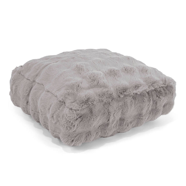 Large Floor Cushion - Bubble Faux Fur Grey 01