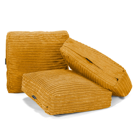 Large Floor Cushion - Cord Golden Honey 04