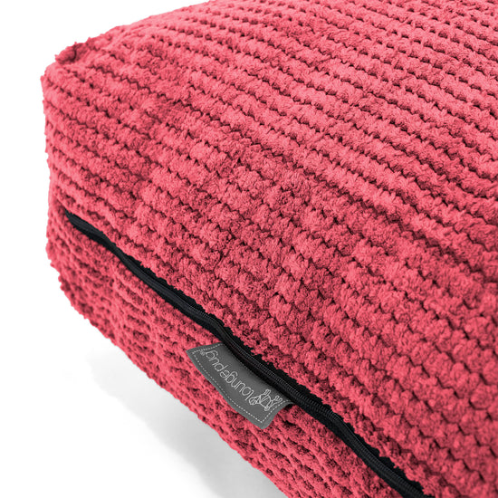 Large Floor Cushion - Pom Pom Pastel Red 02