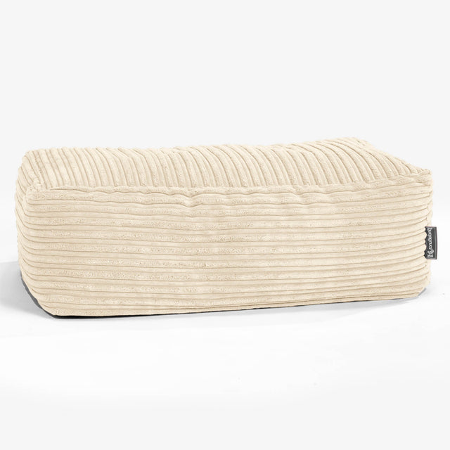 Large Footstool - Cord Cream 01