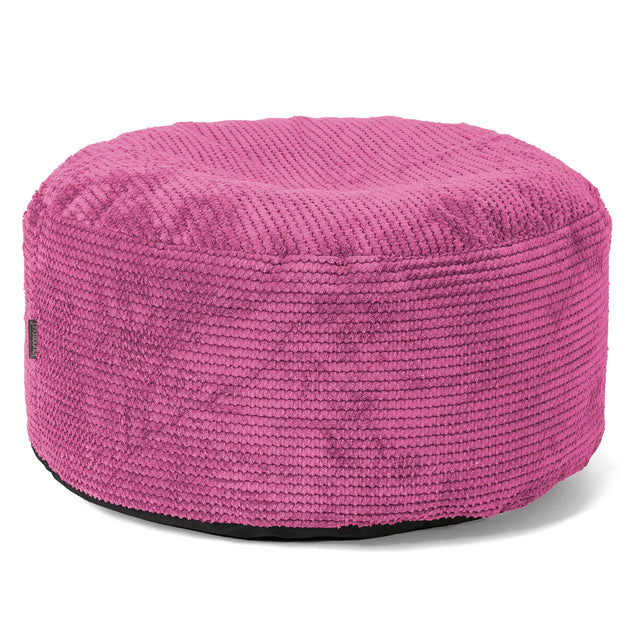 Large Round Footstool - Pom Pom Pink 01