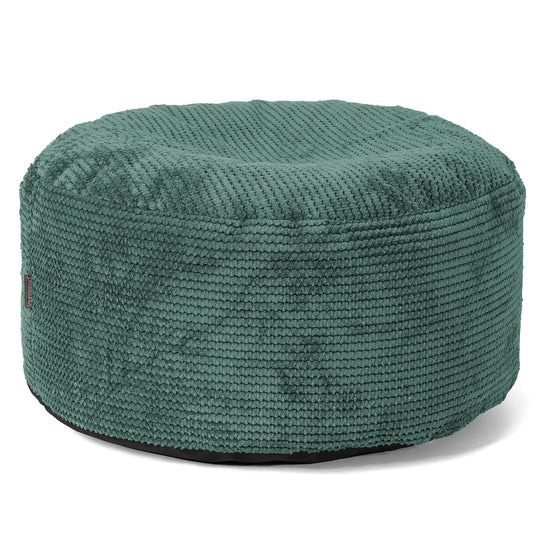 Large Round Footstool - Pom Pom Moss Green 01