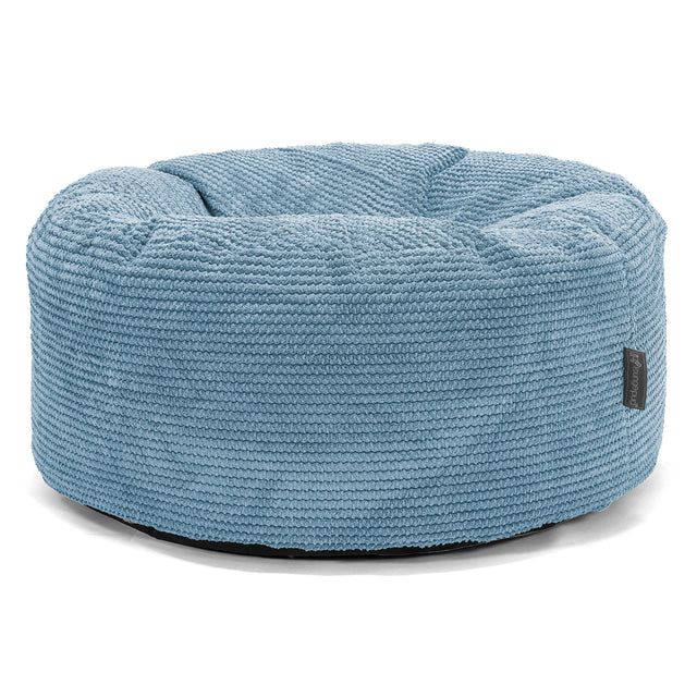 Large Round Pouffe - Pom Pom Sky Blue 01