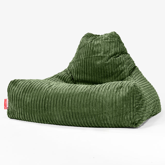 Lounger Beanbag - Cord Forest Green 01