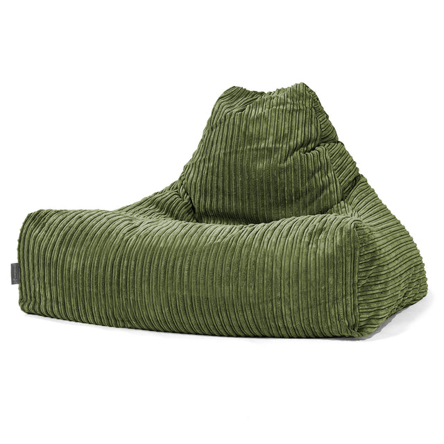 Lounger Beanbag - Cord Forest Green 01