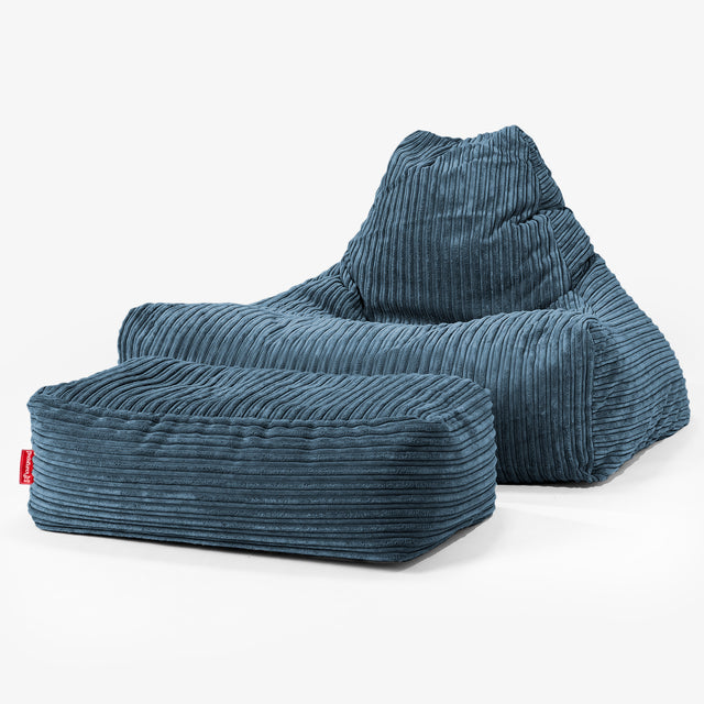Lounger Beanbag - Cord Navy Blue 02